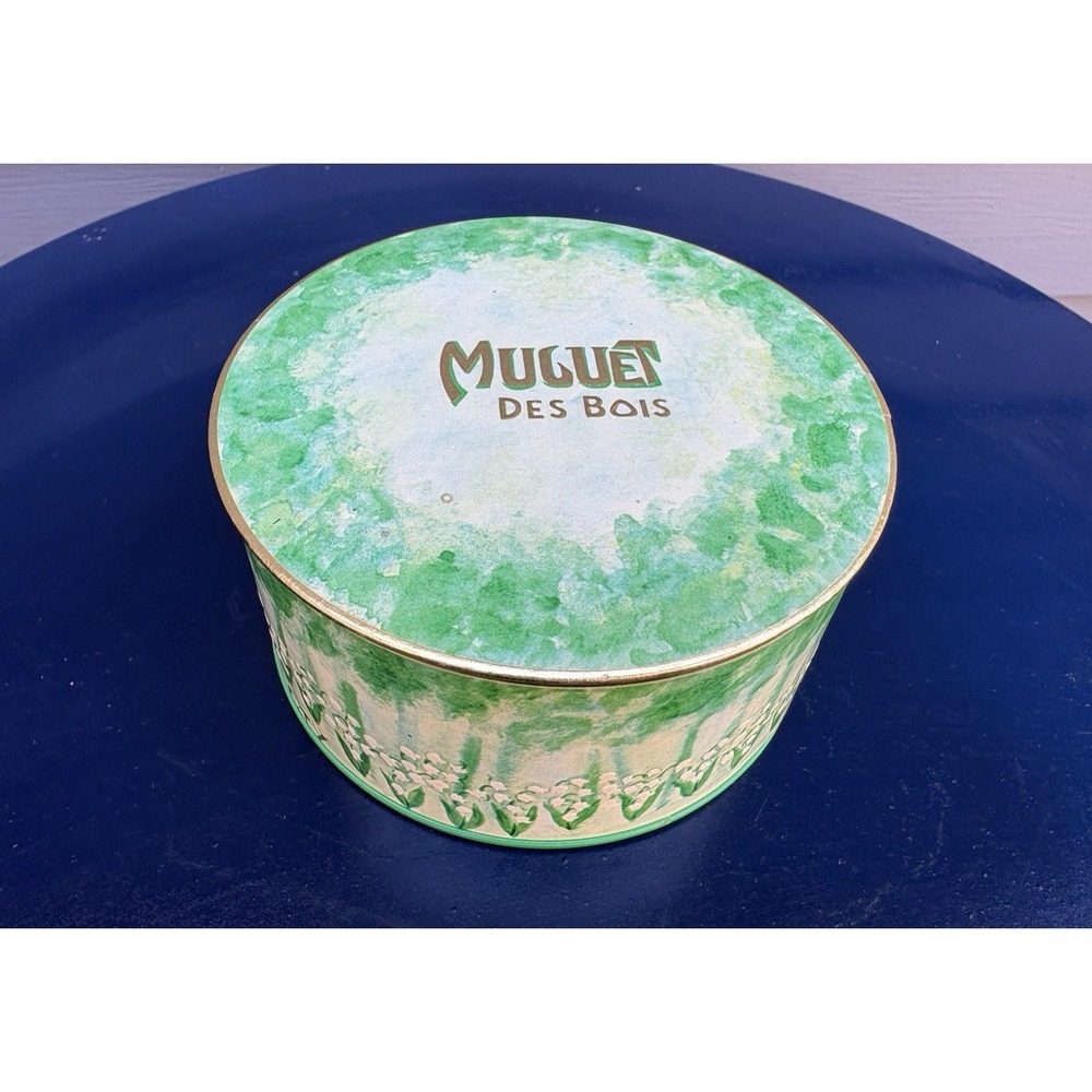 Vintage Coty Muguet Des Bois au parfum dusting powder 5.5 oz NOS unopened 1960's